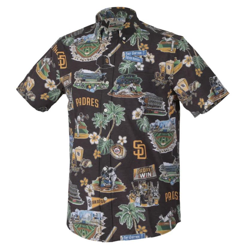 MLB San Diego Padres Scenic Tri-Blend Performance Button-Up Top