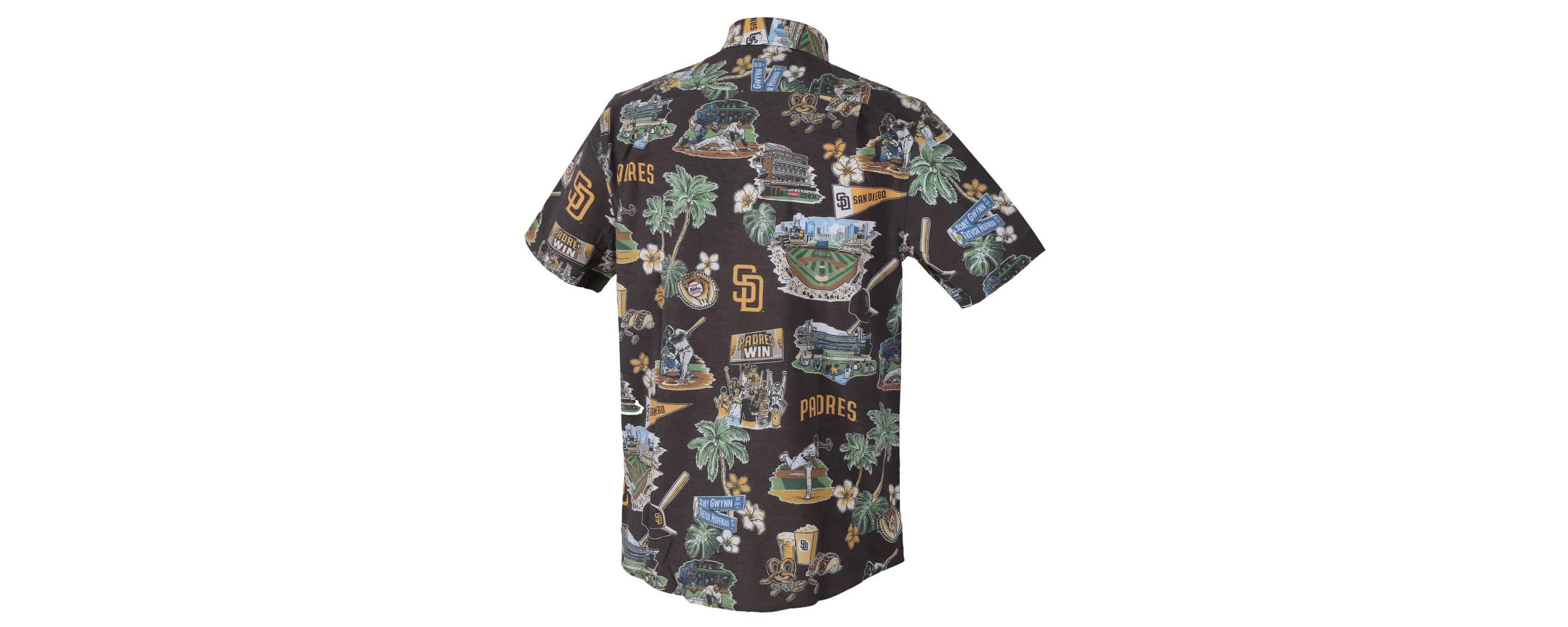 MLB San Diego Padres Scenic Tri-Blend Performance Button-Up Top
