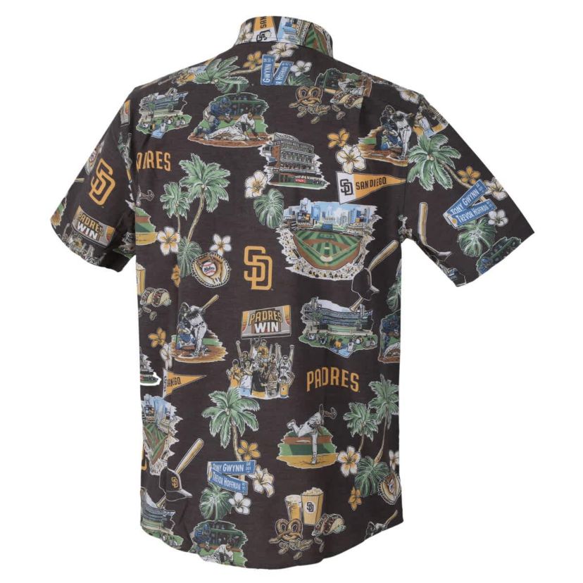 MLB San Diego Padres Scenic Tri-Blend Performance Button-Up Top