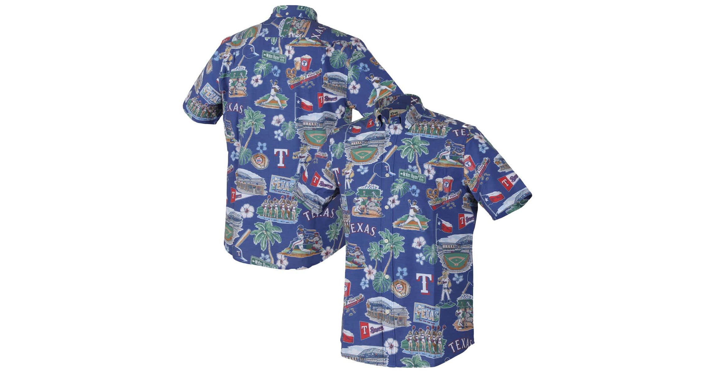 MLB Texas Rangers Scenic Tri-Blend Performance Button-Up Top