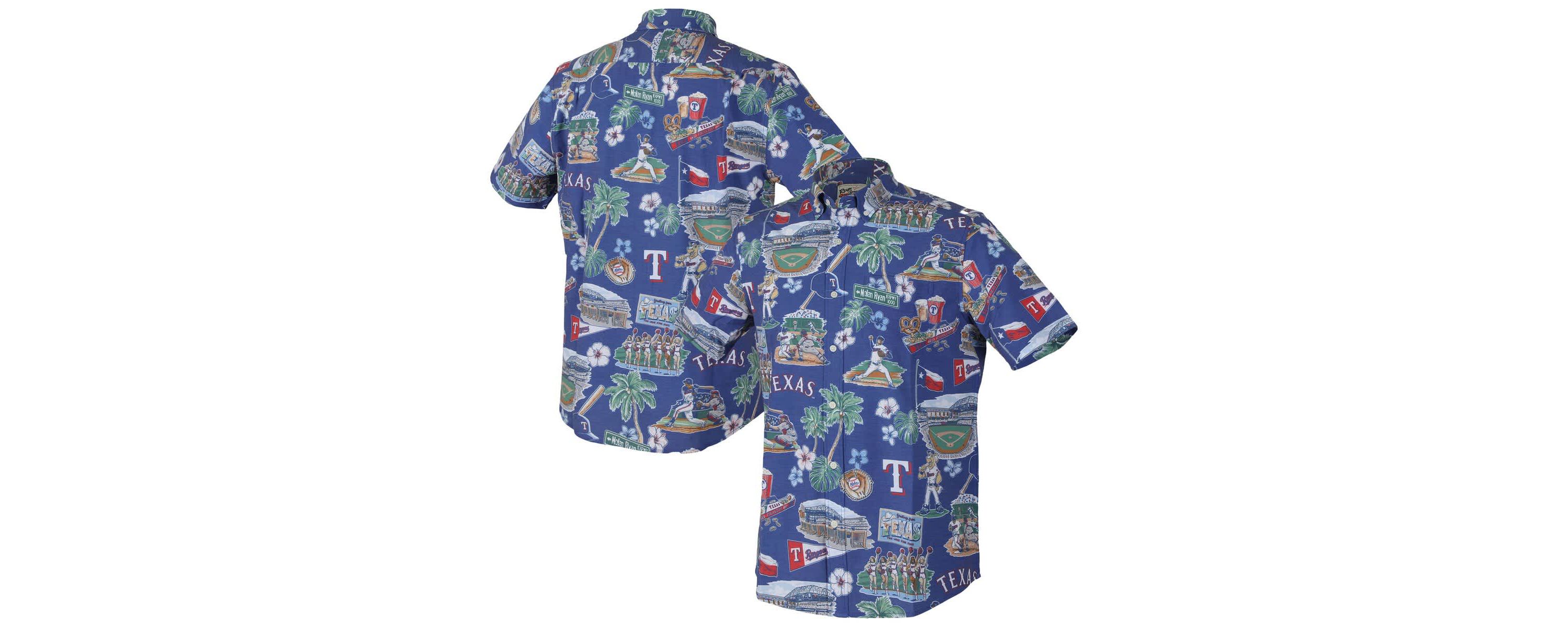 MLB Texas Rangers Scenic Tri-Blend Performance Button-Up Top