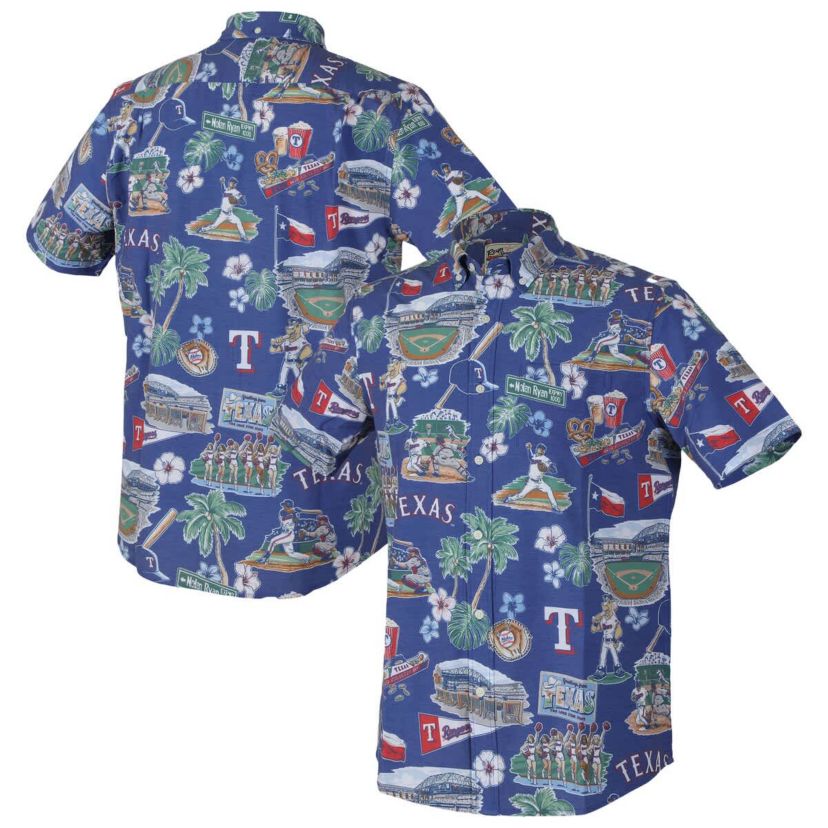 MLB Texas Rangers Scenic Tri-Blend Performance Button-Up Top