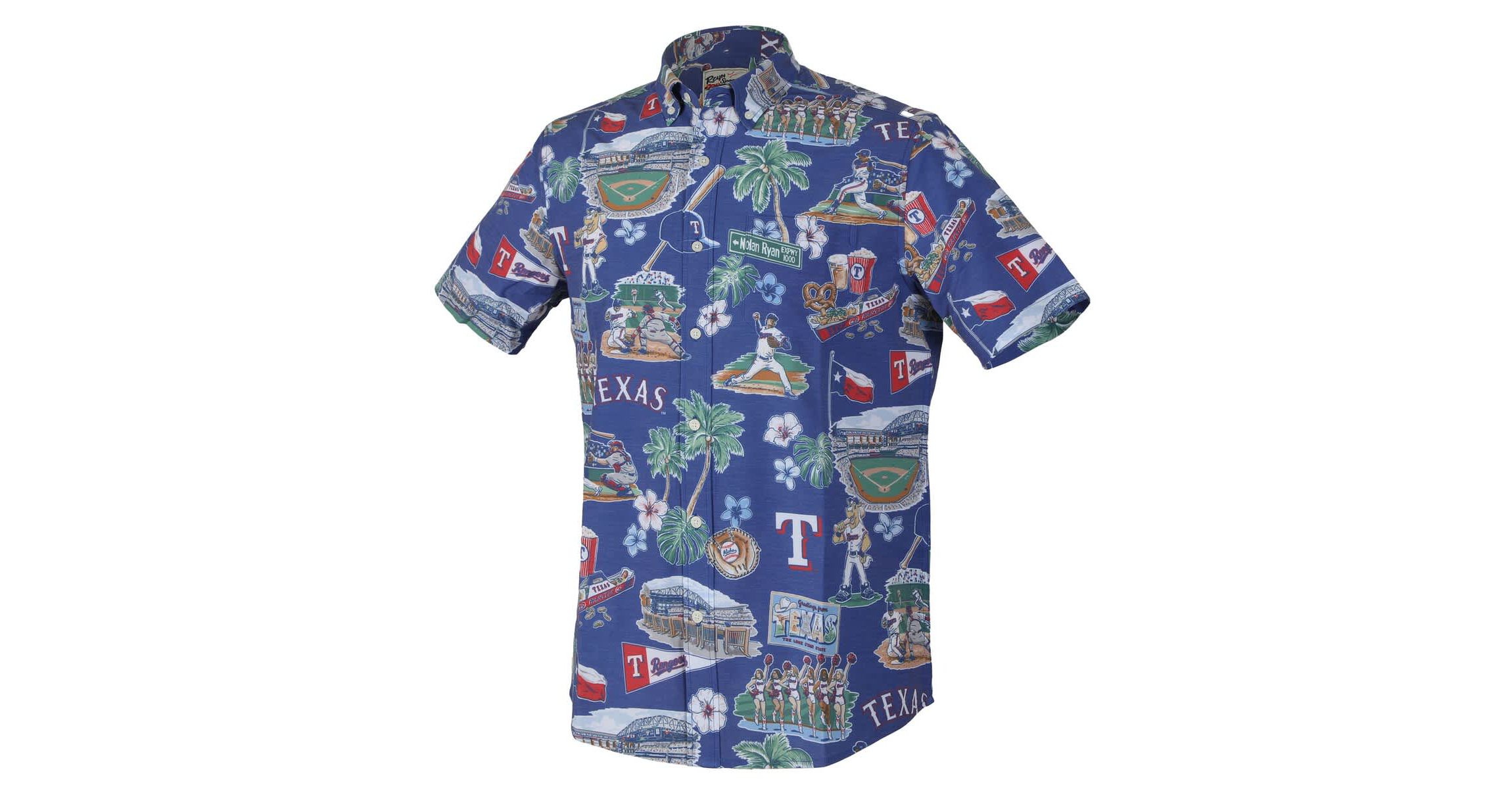 MLB Texas Rangers Scenic Tri-Blend Performance Button-Up Top