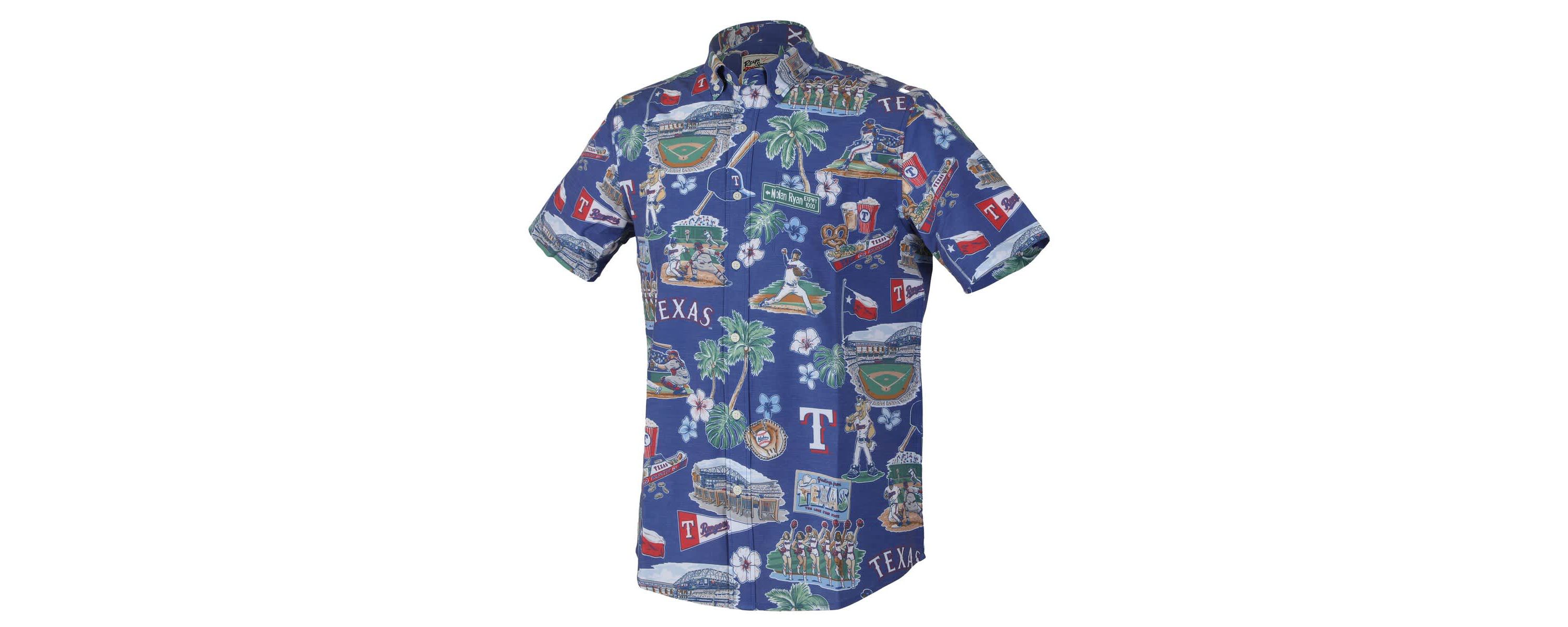 MLB Texas Rangers Scenic Tri-Blend Performance Button-Up Top