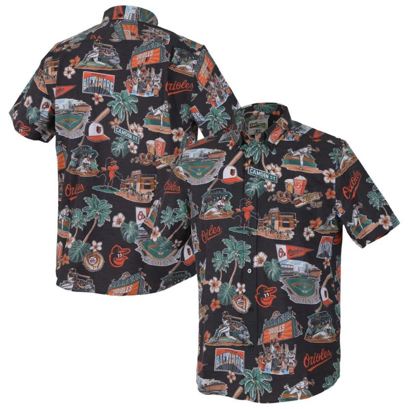 MLB Baltimore Orioles Scenic Tri-Blend Button-Down Shirt