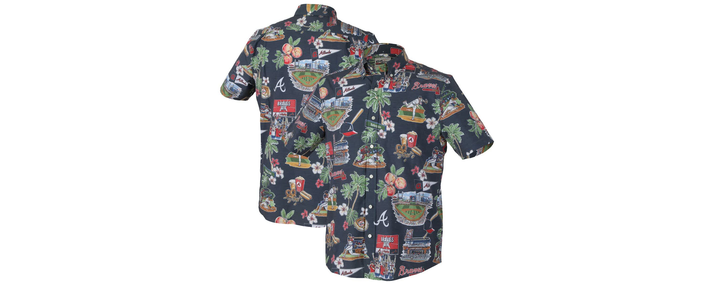 MLB Atlanta Braves Scenic Tri-Blend Performance Button-Up Top