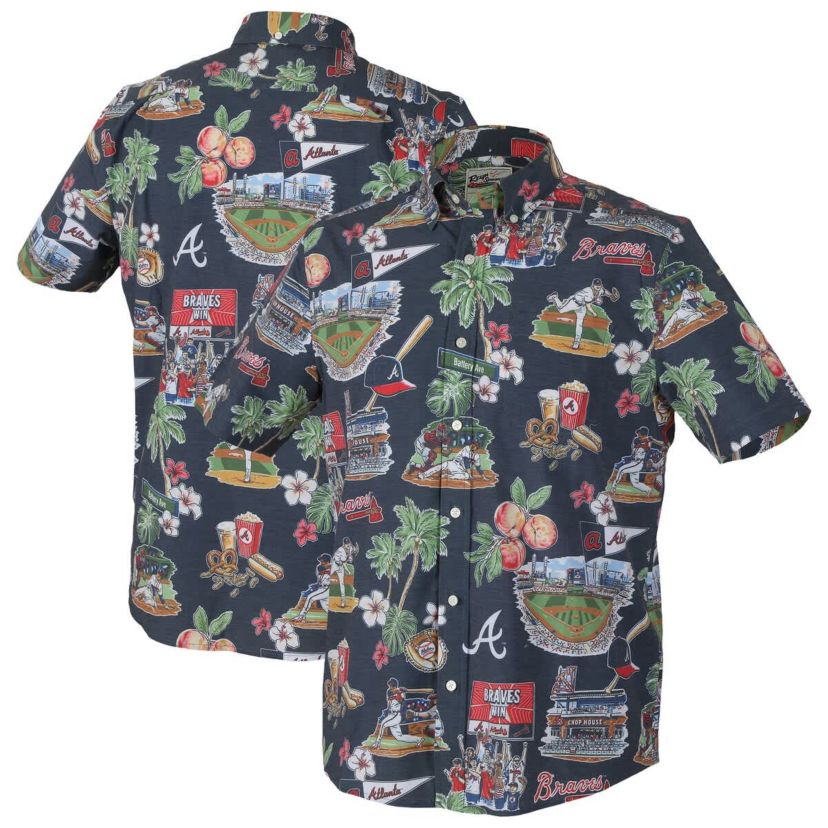 MLB Atlanta Braves Scenic Tri-Blend Performance Button-Up Top