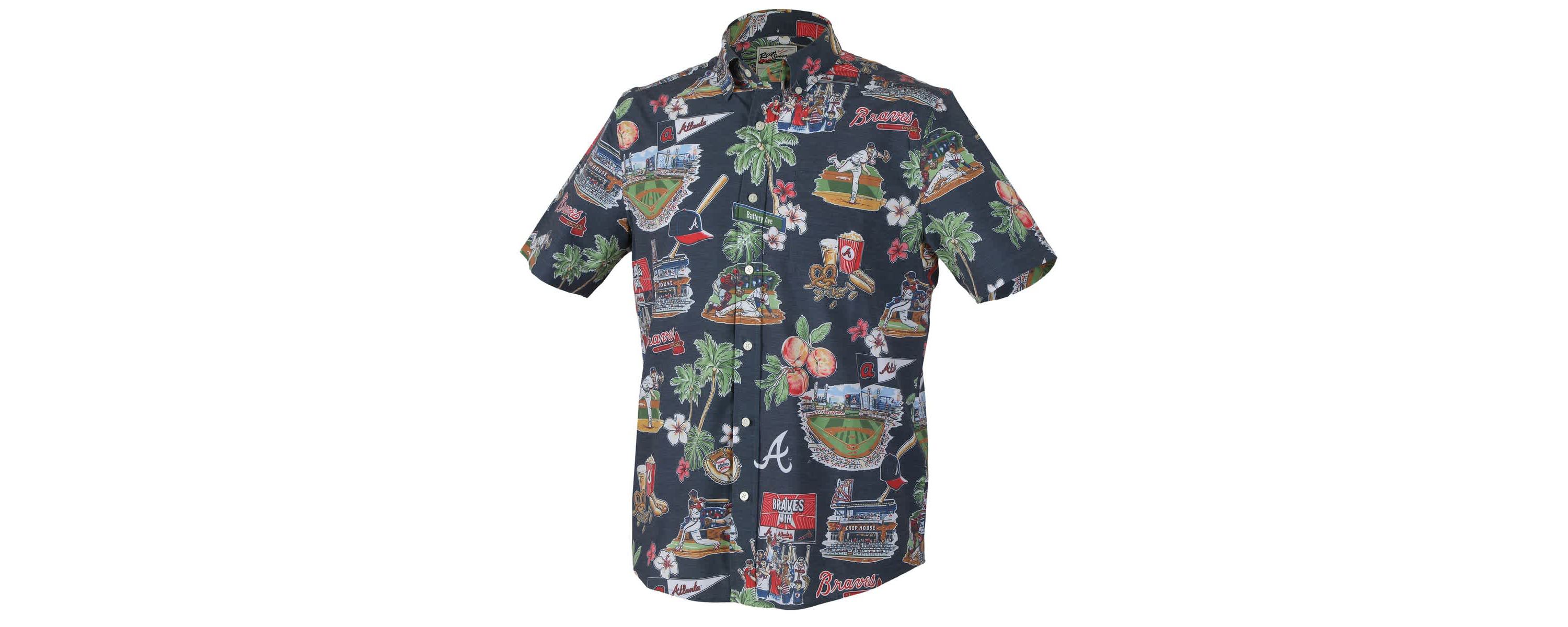 MLB Atlanta Braves Scenic Tri-Blend Performance Button-Up Top