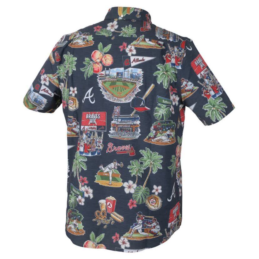 MLB Atlanta Braves Scenic Tri-Blend Performance Button-Up Top