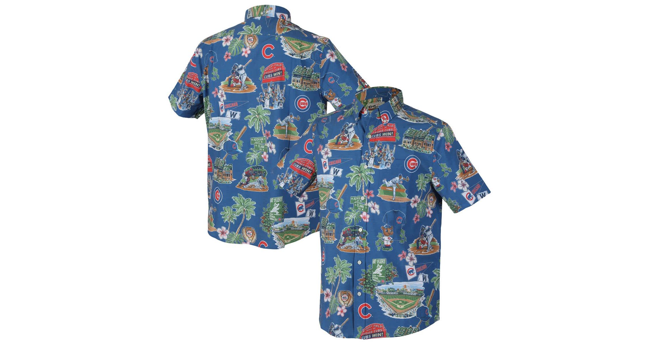 MLB Chicago Cubs Scenic Tri-Blend Button-Down Shirt