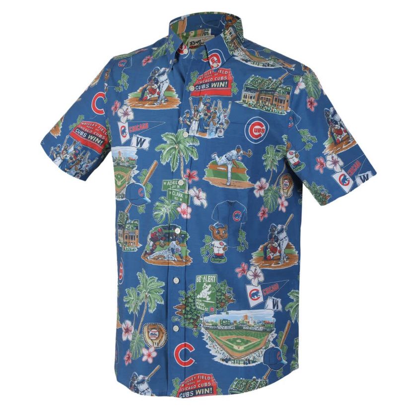 MLB Chicago Cubs Scenic Tri-Blend Button-Down Shirt