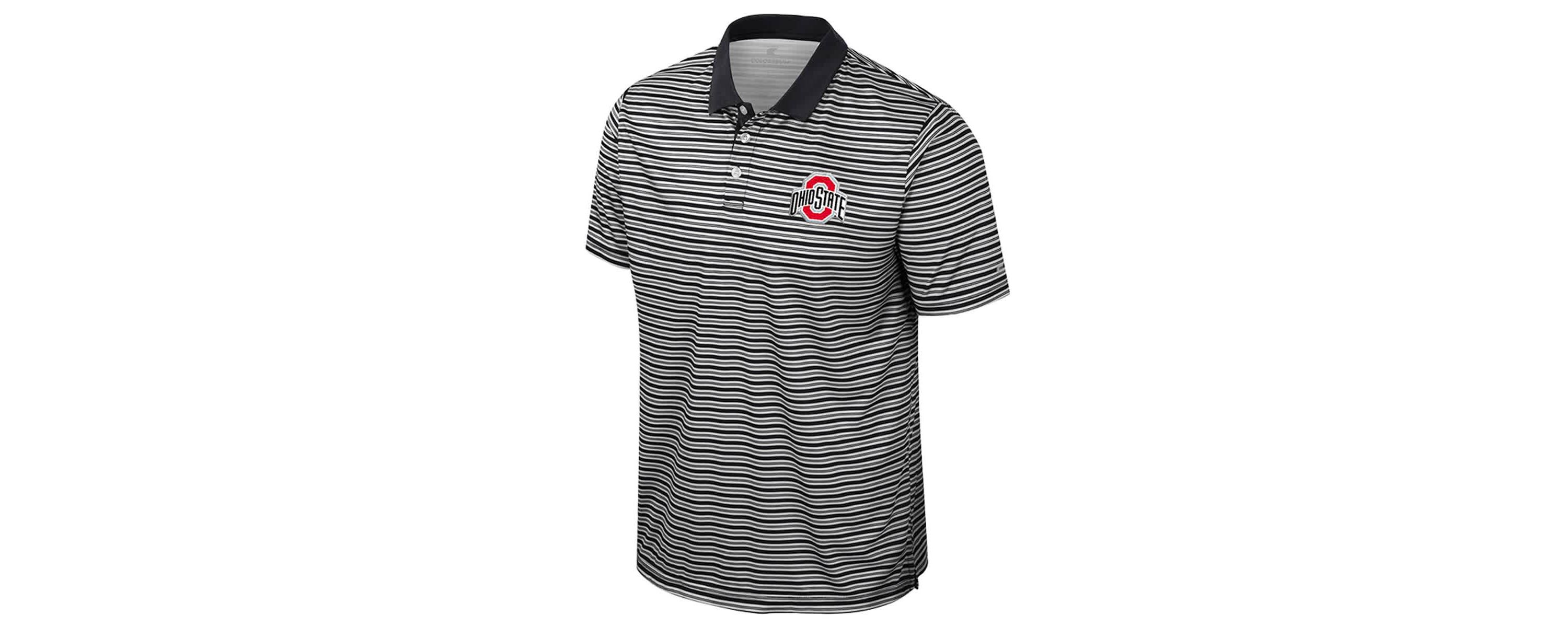 NCAA Ohio State Buckeyes Striped Polo