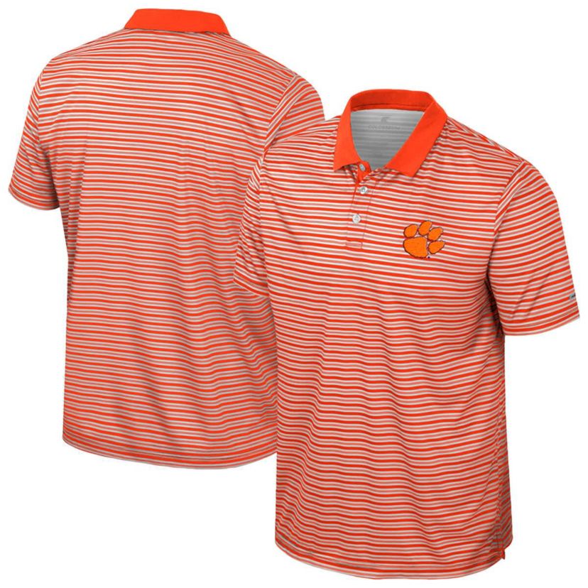 NCAA Clemson Tigers Striped Polo