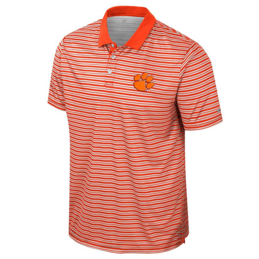 NCAA Clemson Tigers Striped Polo
