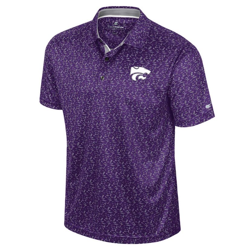 NCAA Kansas State Wildcats Sublimated Golf Polo