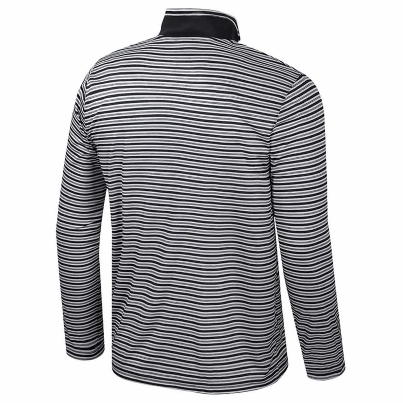 NCAA Ohio State Buckeyes Striped Quarter-Zip Top