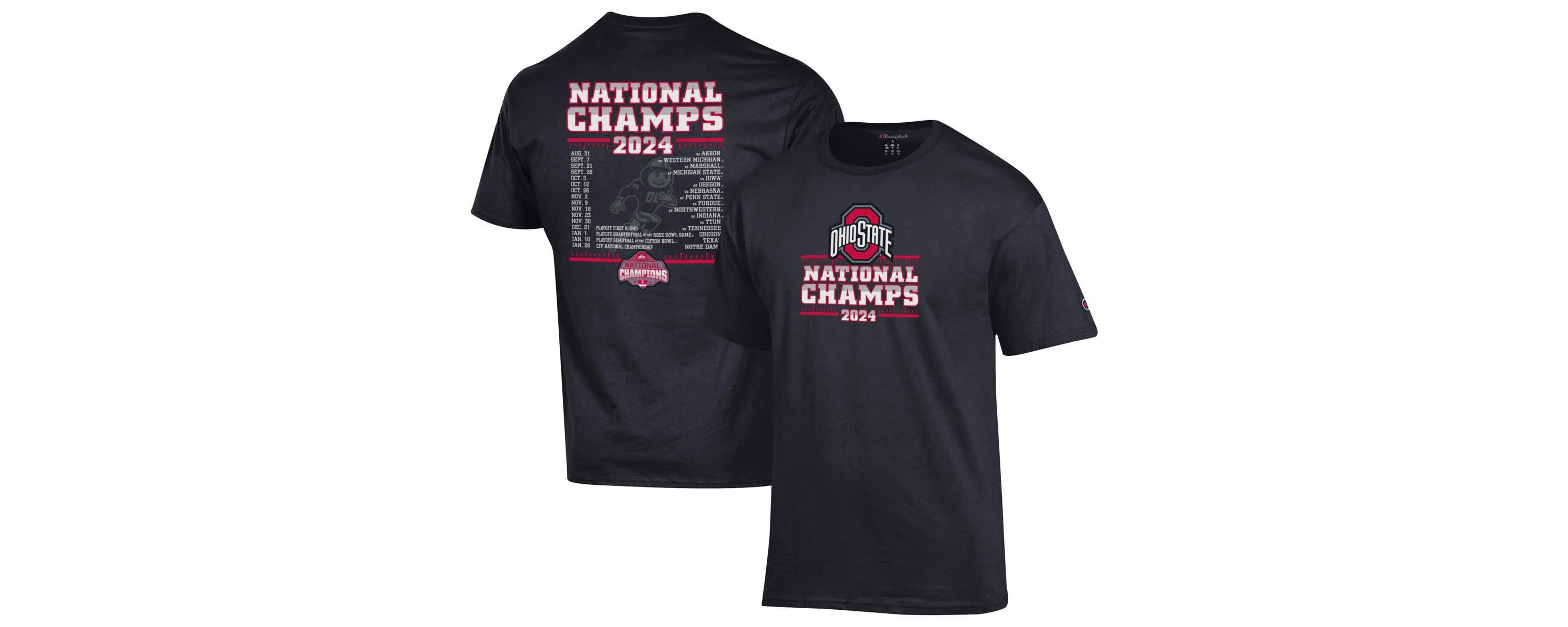 NCAA Ohio State Buckeyes NCAA Football Playoff 2024 National s Schedule T-Shirt