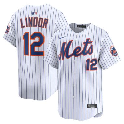 Men's MLB Nike Francisco Lindor New York Mets Home Limited Jersey