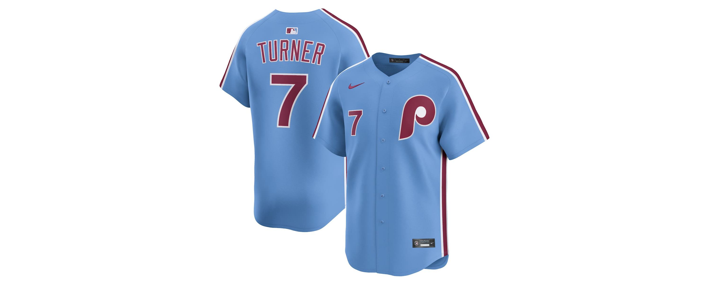 MLB Nike Trea Turner Light Philadelphia Phillies Alternate Limited Player Jersey
