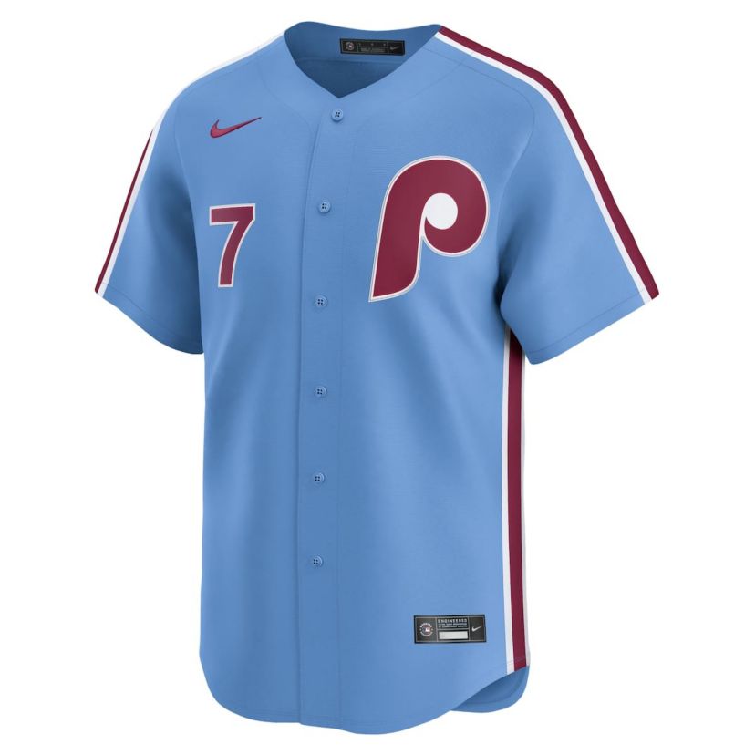MLB Nike Trea Turner Light Philadelphia Phillies Alternate Limited Player Jersey