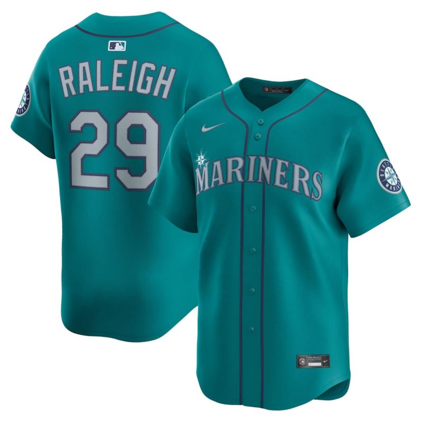 MLB Nike Cal Raleigh Seattle Mariners Alternate Limited Jersey