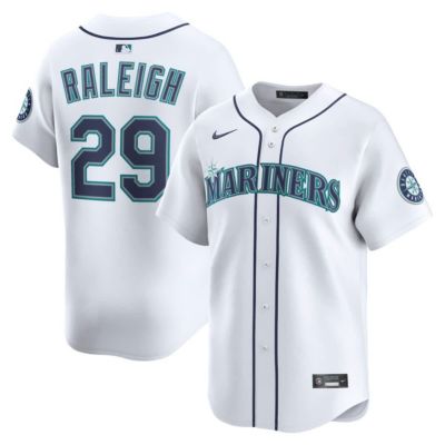 Men's MLB Nike Cal Raleigh Seattle Mariners Home Limited Player Jersey