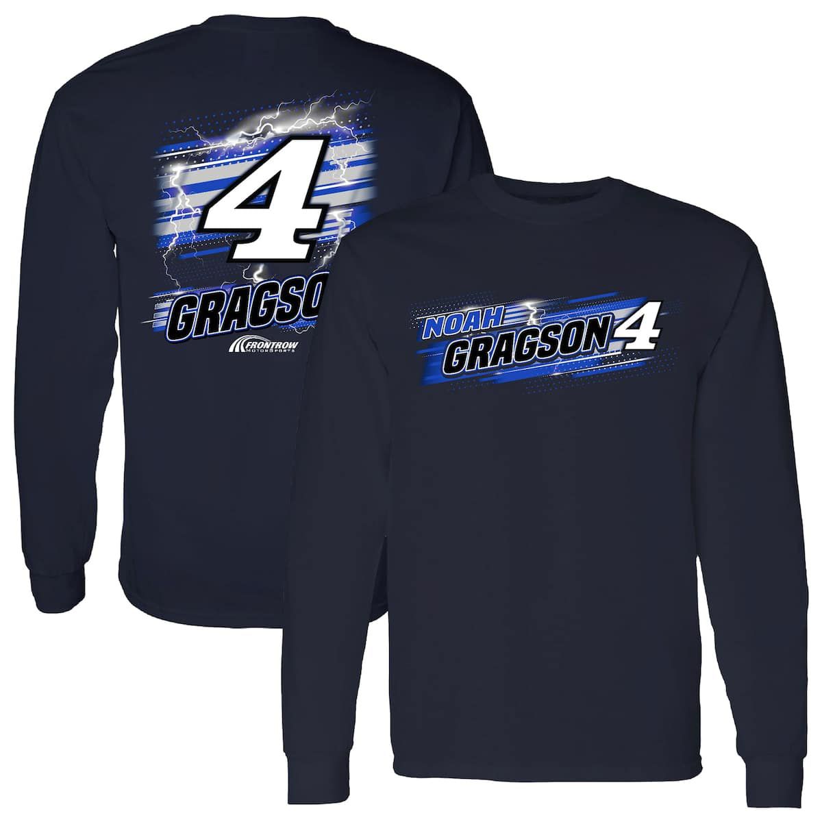 NASCAR Front Row Motorsports Noah Gragson Name & Number Long Sleeve T-Shirt