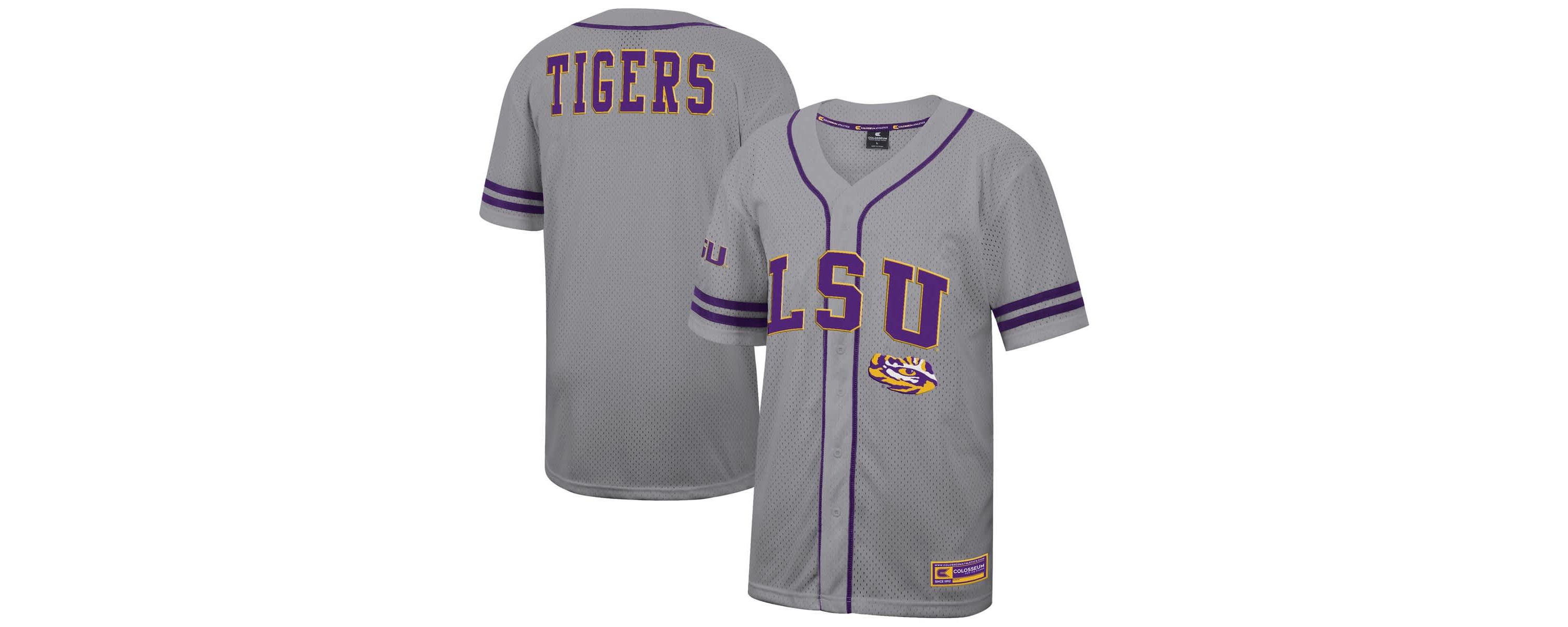 NCAA LSU Tigers Free Spirited Baseball Jersey