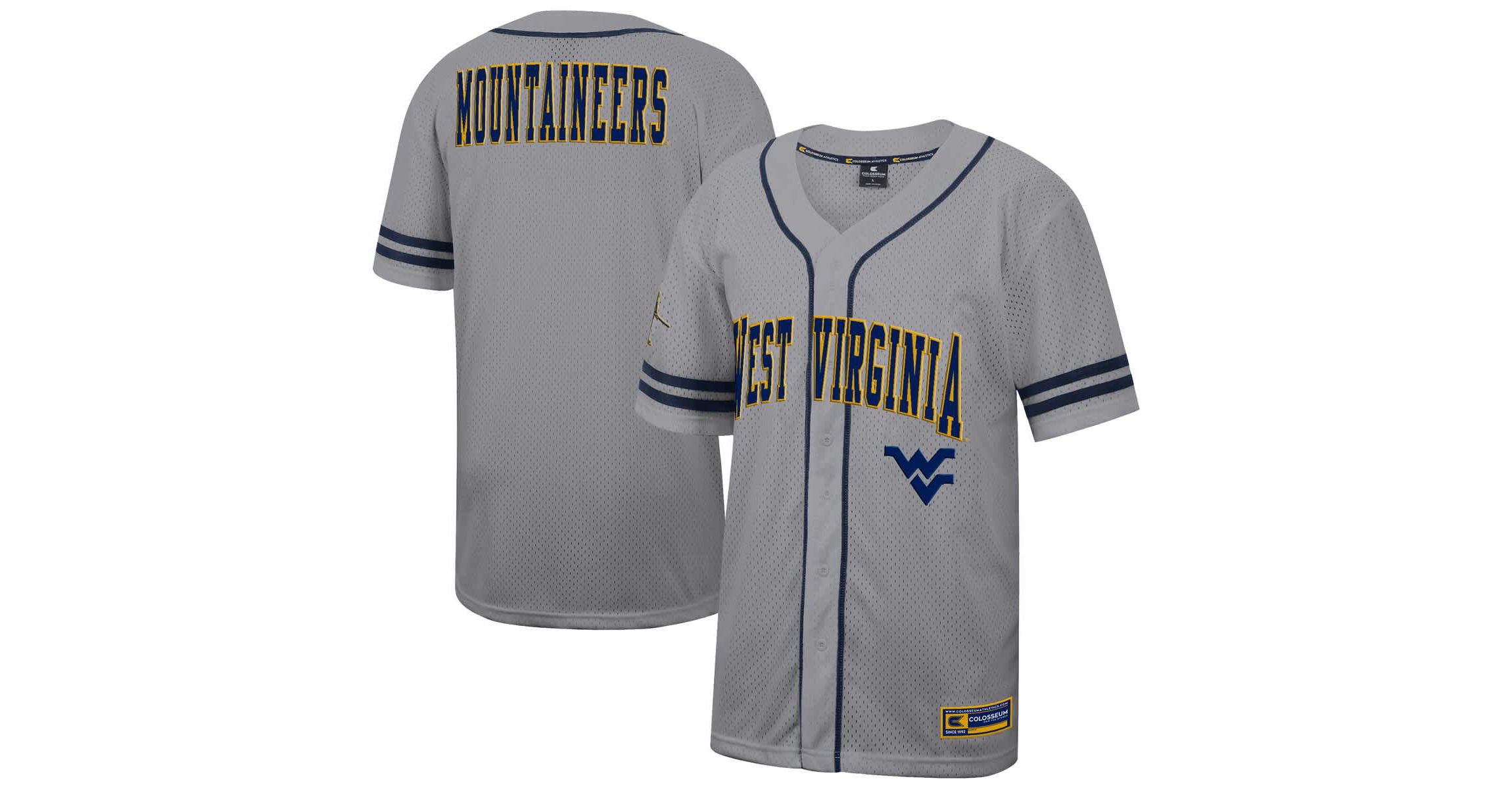 NCAA West Virginia Mountaineers Free Spirited Baseball Jersey