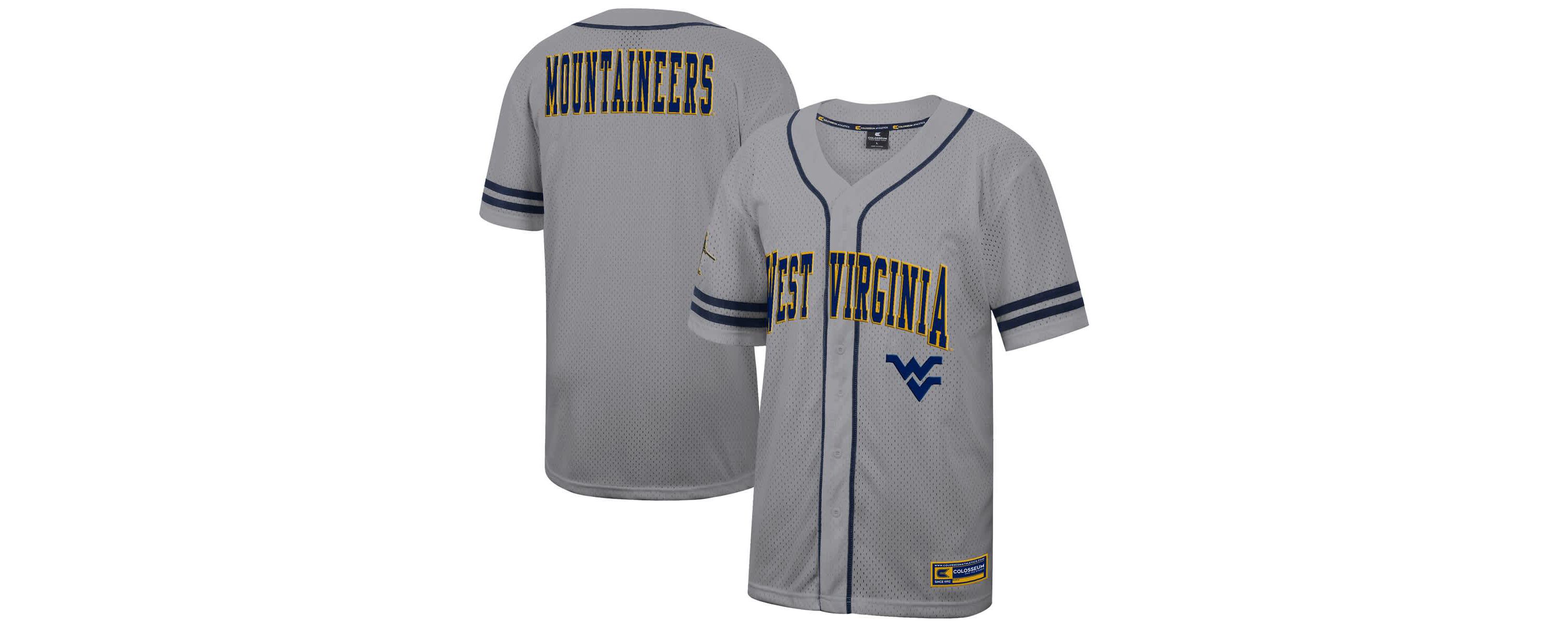 NCAA West Virginia Mountaineers Free Spirited Baseball Jersey