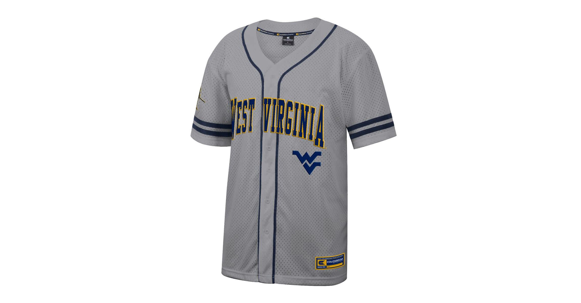 NCAA West Virginia Mountaineers Free Spirited Baseball Jersey