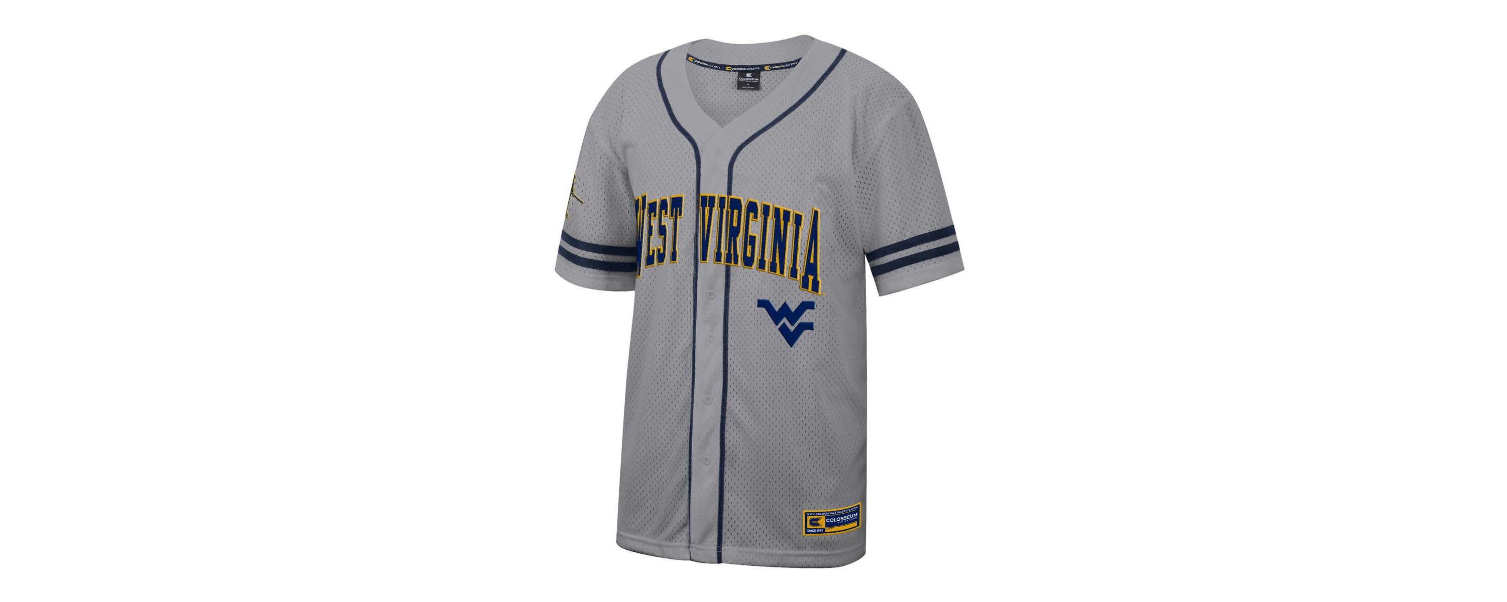 NCAA West Virginia Mountaineers Free Spirited Baseball Jersey