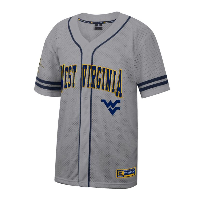 NCAA West Virginia Mountaineers Free Spirited Baseball Jersey