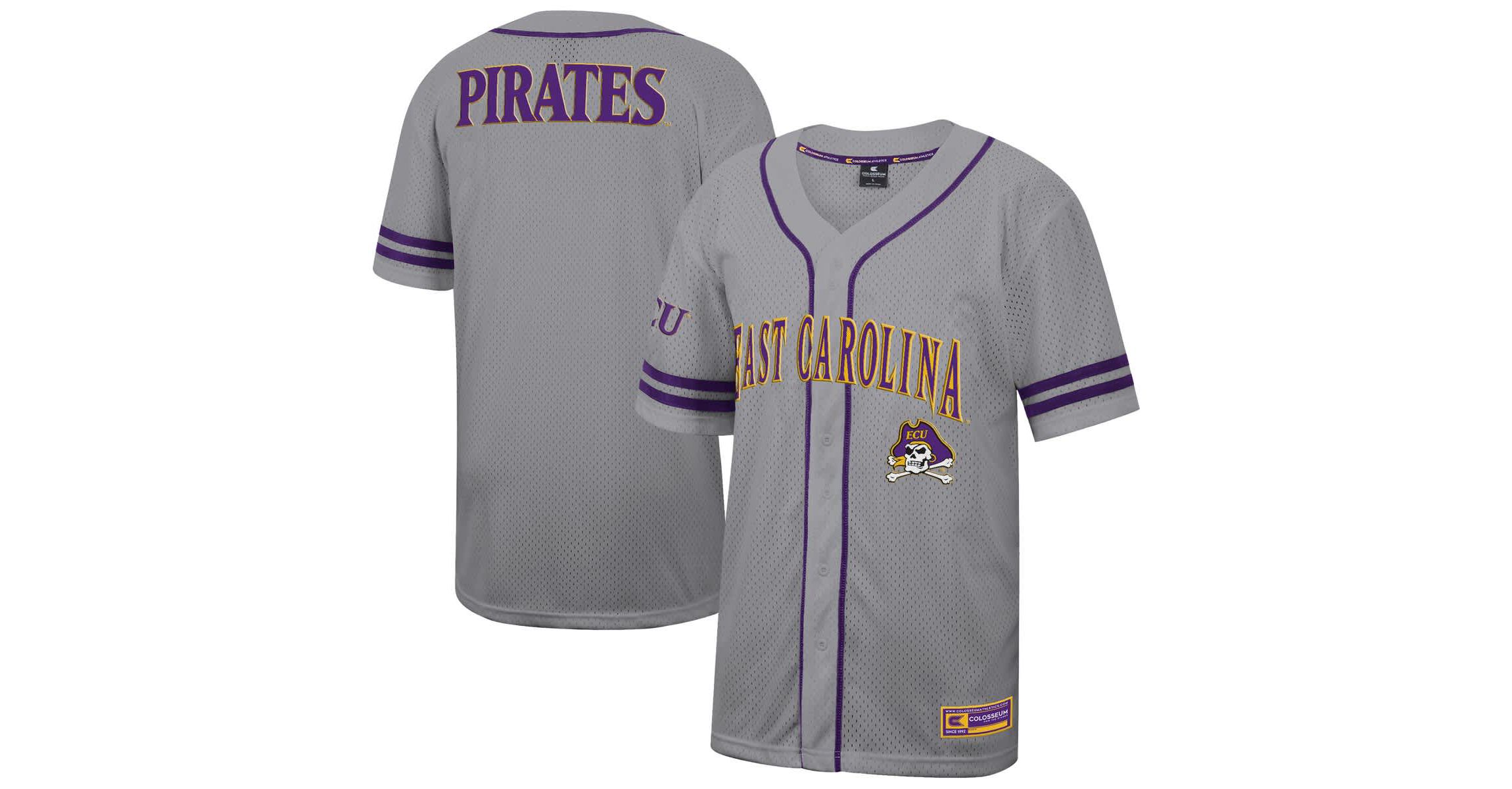 East Carolina Pirates NCAA ECU Pirates Free Spirited Baseball Jersey