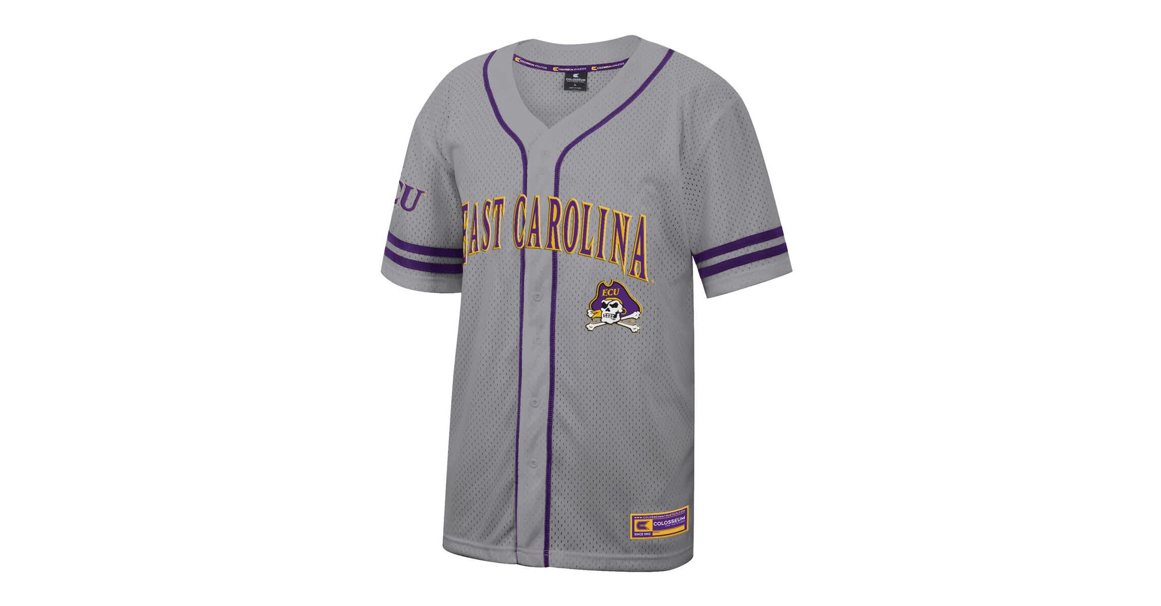 East Carolina Pirates NCAA ECU Pirates Free Spirited Baseball Jersey