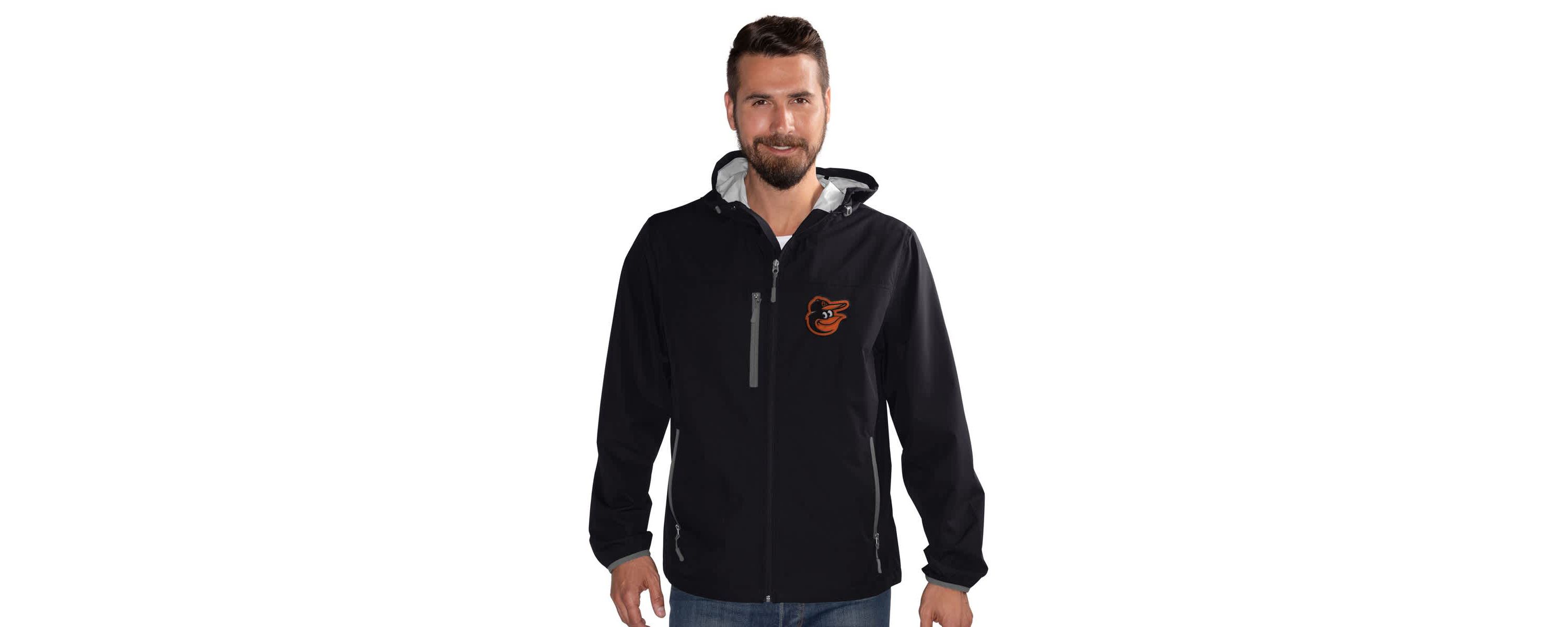 MLB Baltimore Orioles Double Play Hooded Lightweight Full-Zip Jacket