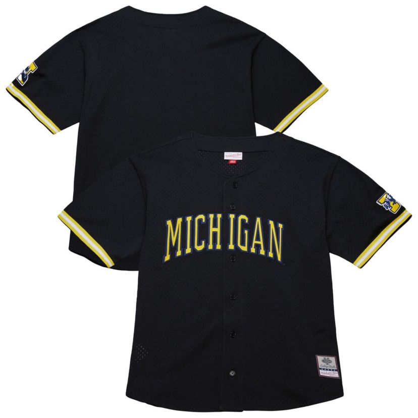 NCAA Michigan Wolverines On The Clock Full-Button Fashion Jersey