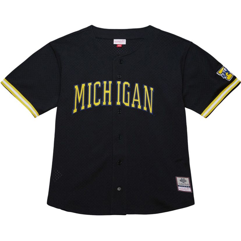 NCAA Michigan Wolverines On The Clock Full-Button Fashion Jersey