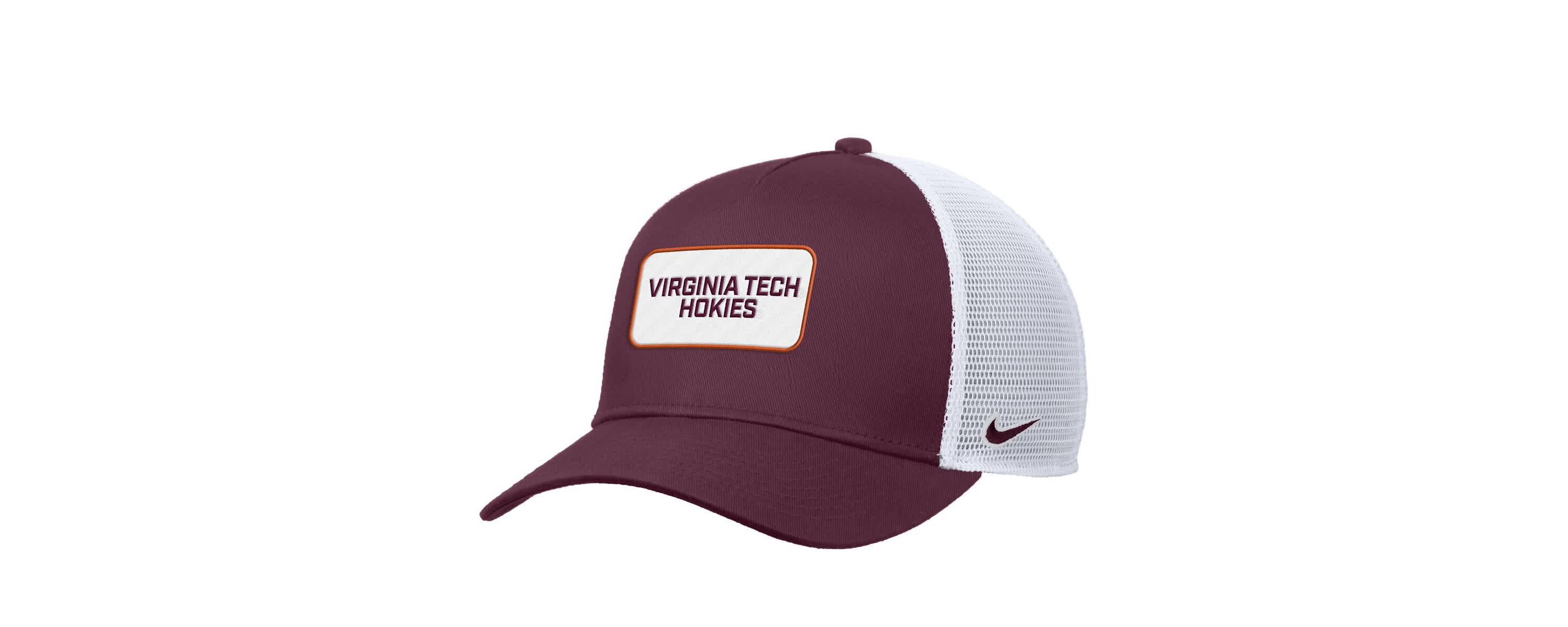 NCAA Nike Virginia Tech Hokies 2025 On-Field Rise Trucker Performance Adjustable Hat