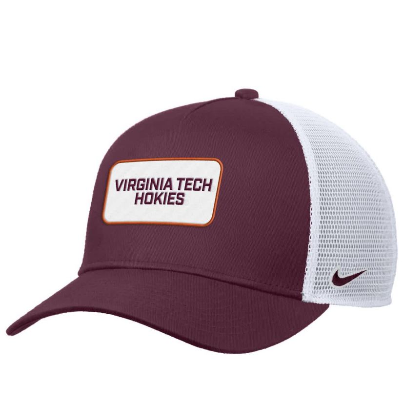 NCAA Nike Virginia Tech Hokies 2025 On-Field Rise Trucker Performance Adjustable Hat