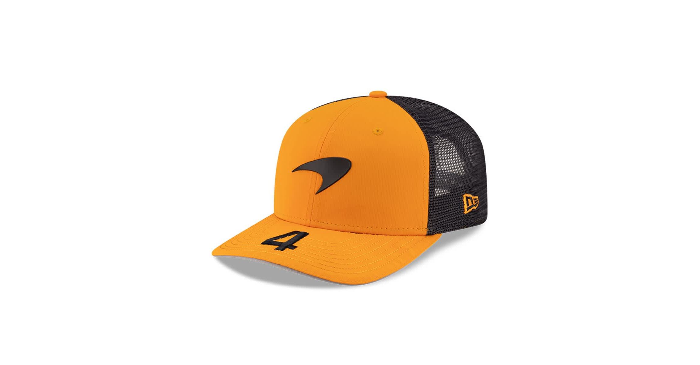 Formula 1 Lando Norris Orange/Black McLaren F1 Team Driver Replica 9SEVENTY Adjustable Trucker Hat