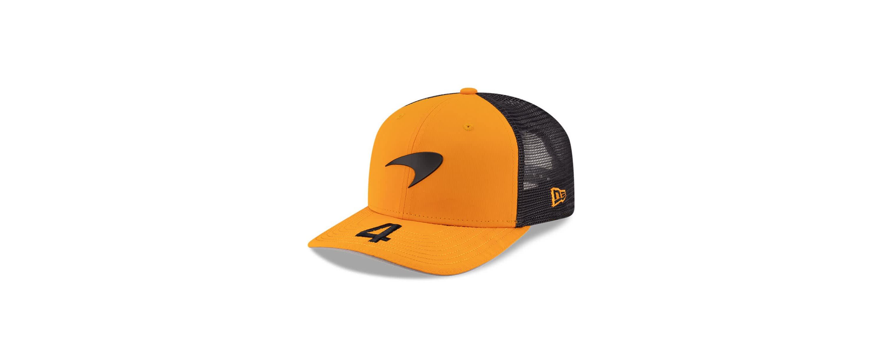 Formula 1 Lando Norris Orange/Black McLaren F1 Team Driver Replica 9SEVENTY Adjustable Trucker Hat