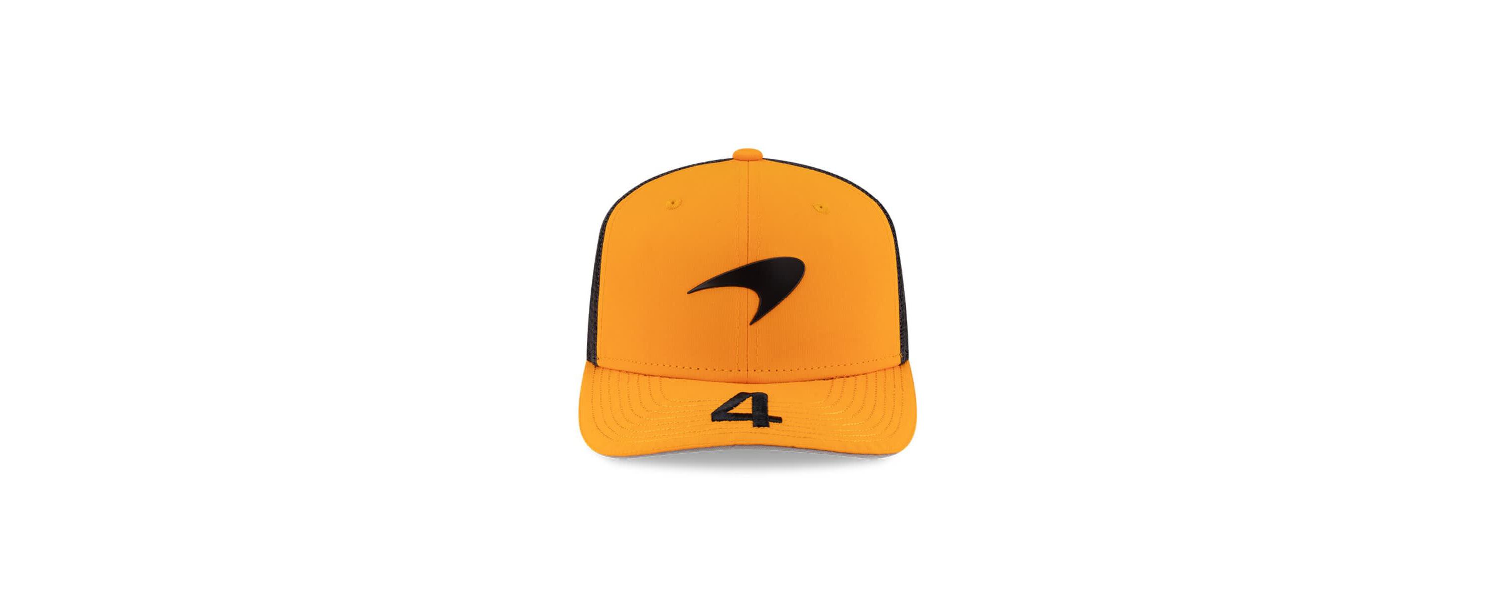 Formula 1 Lando Norris Orange/Black McLaren F1 Team Driver Replica 9SEVENTY Adjustable Trucker Hat