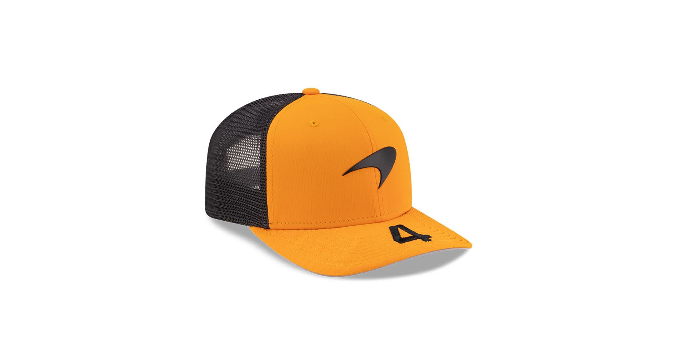 Formula 1 Lando Norris Orange/Black McLaren F1 Team Driver Replica 9SEVENTY Adjustable Trucker Hat