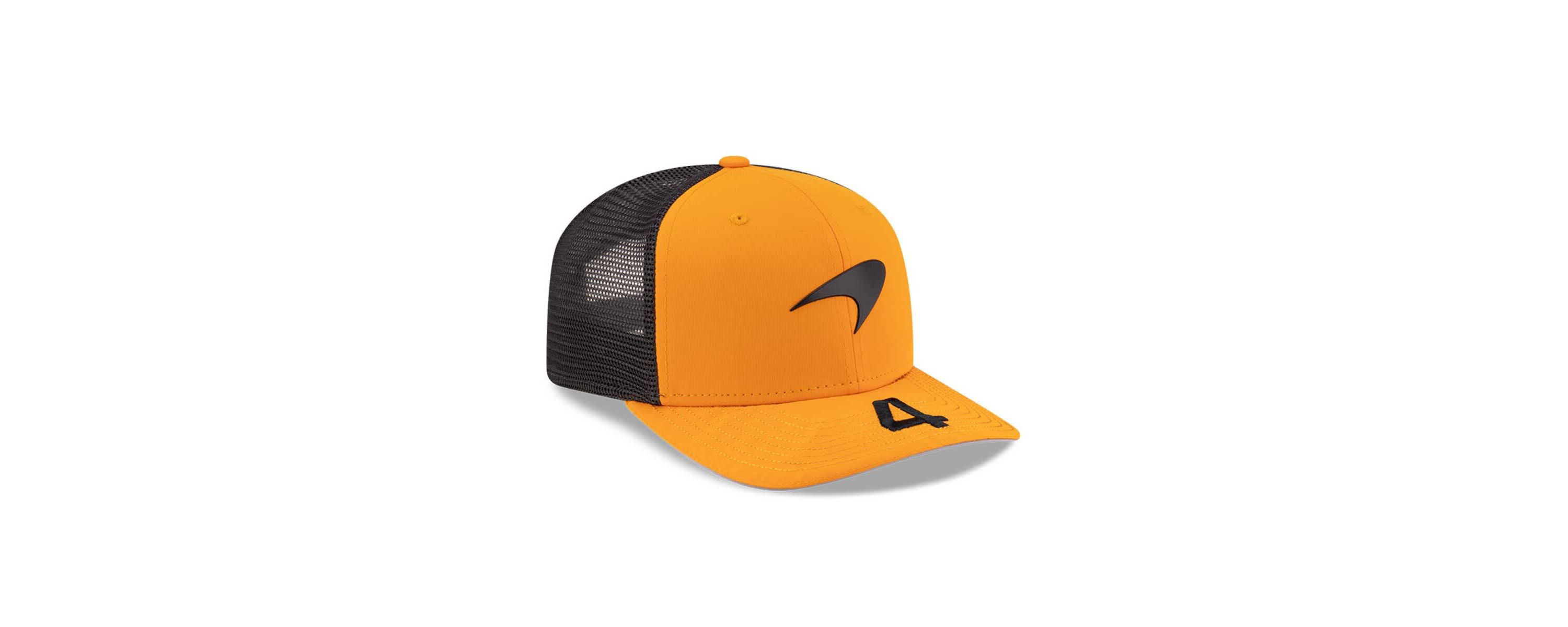 Formula 1 Lando Norris Orange/Black McLaren F1 Team Driver Replica 9SEVENTY Adjustable Trucker Hat