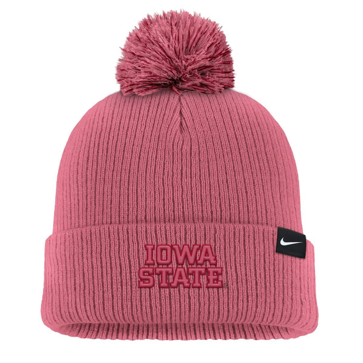Nike® NCAA Nike Iowa State Cyclones Tonal Peak Cuffed Knit Hat with Pom ...
