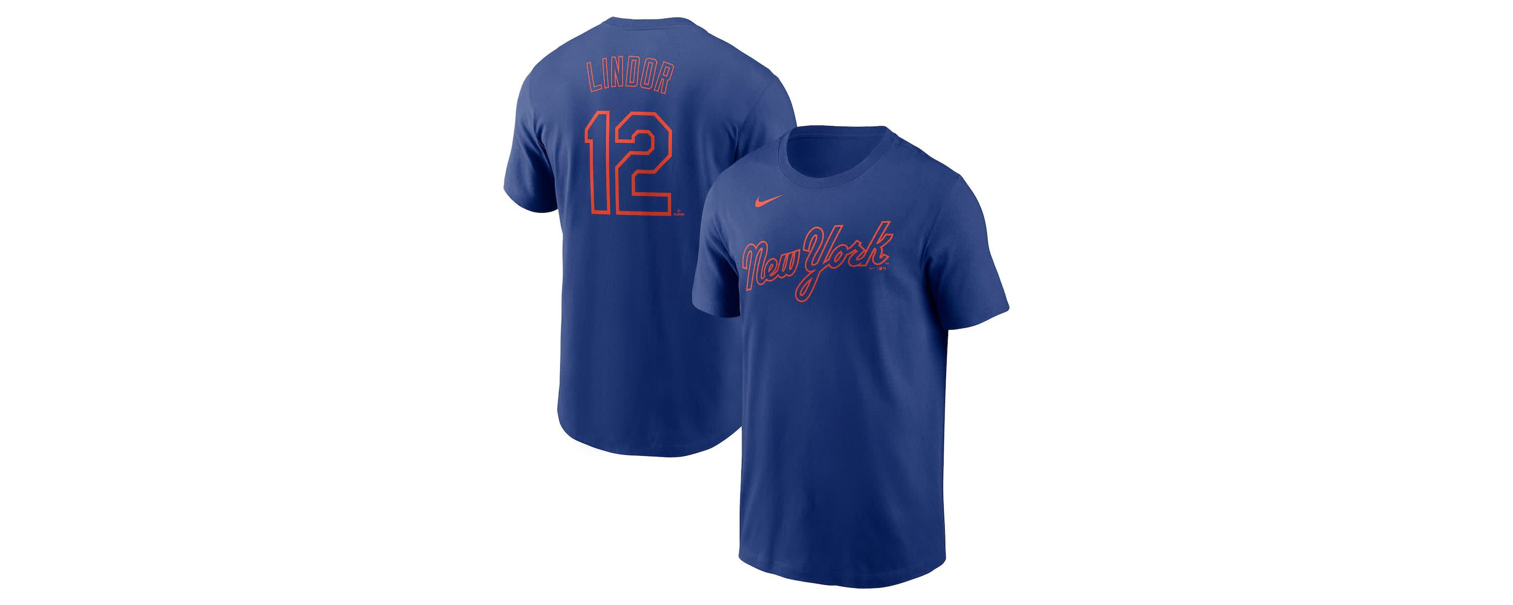 MLB Nike Francisco Lindor New York Mets Fuse Name & Number T-Shirt