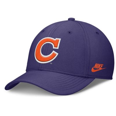 Men's NCAA Nike Clemson Tigers Rise Academic Dri-FIT Flex Hat, Purple, Small