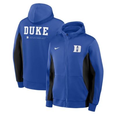 Men's Duke Blue Devils NCAA Nike Royal/Black Duke Devils Dri-FIT Game Full-Zip Hoodie Jacket, Small