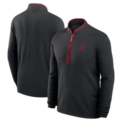 Men's Alabama Crimson Tide NCAA Nike Alabama Tide Courtside Victory Dri-FIT Half-Zip Pullover, Black, 3XL